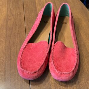 UGG Women's Pink Suede Loafers